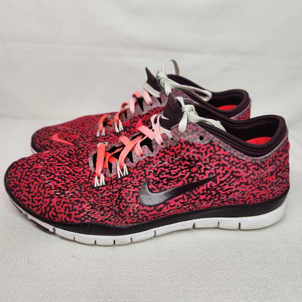Nike Womens Free TR Fit 4 629832-604 Pink Lace Up Running Sneaker Shoes Size 6.5